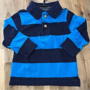The Children's Place Blue and Black Striped Polo